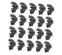 Toyvian 100Pcs Adorable Decor Wear Resistant Halloween Decorations Simulated Black Short Tail Bats for Garden Party Lovely Halloween Theme Ornaments