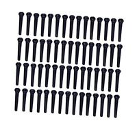 Toyvian 100pcs Ballad Guitar Bridge Pins Black String Pegs Sturdy Pin Studs for Acoustic Guitar Accessories