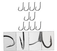 Toyvian 100pcs Barbed Fishing Hooks Lure Bait Hooks Durable Tackle for Freshwater and Saltwater Anglers