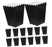 Toyvian 100pcs Black Paper Popcorn Boxes Decorative Snack Containers for Party Favors Wedding Event Popcorn Holders Food Packaging
