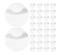 Toyvian 100pcs Clear Plastic Badge Covers: 63 mm Transparent Round Badge Sleeves Anti-Scratch Pin Protectors for Anime Button Pins