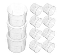 Toyvian 100pcs Clear Plastic Measuring Beakers Small Graduated Cups for Lab Kitchen Use Accurate Scale Safe and Practical for Precise Liquid Measurement