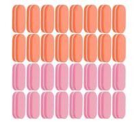 Toyvian 100Pcs Double-Sided Mini Sponge Nail Files and Buffers Natural Nail Manicure Tools Orange and Pink Soft Grit Blocks Salon Buffing for Acrylic at Home or Professional Use