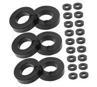 Toyvian 100pcs Flat Plastic Drum Washers for Jazz Kits Black Screw Washers for Drum Kit Maintenance and Tuning Essential Accessories