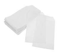 Toyvian 100pcs Glassine Paper Bags 8x13cm Semi- Food Storage Bags Flat for Bread and Candy Packaging