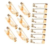 Toyvian 100pcs Gold Brooch Pins for Crafts DIY Jewelry Making Safety Badge Name Tag Pin Backs for Shawls Scarves Sweaters Cardigans Multi Purpose for