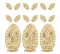 Toyvian 100pcs Gold Buddha Nail Charms for Nail Art Flat Back 0.67" for DIY Professional Manicure Suitable for Ladies and Daily Designs