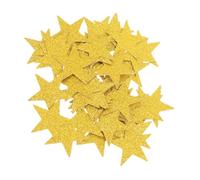 Toyvian 100Pcs Gold Glitter Double-sided Star Cutouts for DIY Crafts Wedding Birthday Party Decorations Metallic Paper Confetti for Scrapbooks Bulletin Board Borders Festive Celebrations
