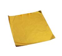 Toyvian 100pcs Gold Leaf Sheets Aluminium Foil Papers Gold Foil Papers Chocolate Wrapping for Home Shop Golden