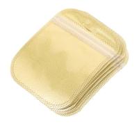 Toyvian 100pcs Gold Small Jewelry Bags Thick PVC Resealable Pouches for Small Business Packaging Self-sealing Storage for Earrings and Accessories