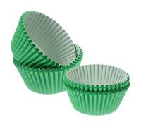 Toyvian 100Pcs Green Baking Cups Muffin Cupcake Liners Food-Grade Paper Wrappers for Weddings Birthdays Bridal Showers Tea Parties and Home Baking