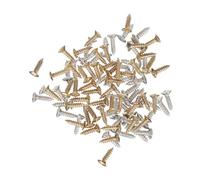 Toyvian 100pcs Guitar Pickguard Screws Electric Bass Panel Mounting Hardware Durable Fixators for Guitar Accessories Space-saving Gold Chrome