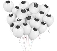 Toyvian 100pcs Halloween Eyeball Balloons, 5inch Thickened Spooky Eye Print Balloons, Scary Eyeball Partyballoon Decor for Haunted House, Halloween Carnival & Horror Party