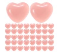 Toyvian 100pcs Heart Shaped Safety Noses for Plush and Crochet Animals, Pink Plastic Nose Replacement for Stuffed Animal Crafting, for Family Crafting Time and DIY Projects
