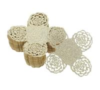 Toyvian 100Pcs Hollow Rose-Edge Paper Chocolate Cups Gold Glitter Wrappers Mini Truffle Cups for Wedding Party Candy Packaging and Dessert Table Decoration