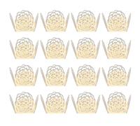 Toyvian 100Pcs Hollow Rose Trim Chocolate Candy Cups Nonstick Caramel Wrappers Decorative Foil Wrapping Paper for Wedding Party Dessert Table Packaging