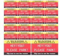 Toyvian 100pcs Humorous Bad Parking Cards for Warning Garage Violations Creative Learn to Park Warning Cards with Funny Messages Promote Better Parking Habits in Lots and Residential Areas
