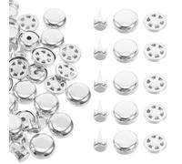 Toyvian 100pcs Metal Hat Top Button Caps Aluminum Replacement Covers for Baseball Caps DIY Sewing Hat Crafts Repair Silver Fit
