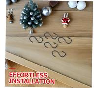Toyvian 100pcs Mini Black S Shape Hooks Metal Wire Connectors for DIY Crafts Plant Hanger Clips Christmas Ornament Hangers Tag Display and Hanging Jewelry Organizers