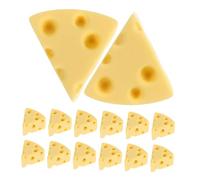 Toyvian 100pcs Miniature Resin Cheese Decorations Lightweight DIY Craft Accessories for Jewelry Making Dollhouse and Home Decor Creative Chic Yellow Cheese Models