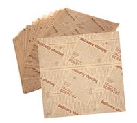 Toyvian 100pcs Oilproof Food Packing Paper Sandwich Wraps for Baking Fried Food Cake Wrapping Paper Suitable for Picnic Lunch Storage