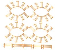 Toyvian 100pcs Plastic Fence Panels for Farm Animals Yellow Corral Fencing for Barn Paddock Stable with Realistic Texture Accessories for Imaginative Play and Model Display