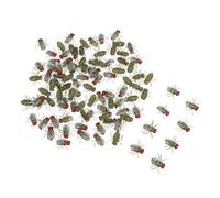 Toyvian 100pcs Realistic Plastic Fly for Halloween Pranks Stable Reusable Model Insects for Spooky Decorations and Fun Tiny Bug Props