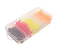 Toyvian 100pcs Realistic Soft Silicone Worm Fishing Bait Lures Kit, Versatile Simulation Worm Lures for Trout and Fish, for Topwater Lakes Fishing