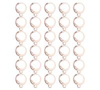 Toyvian 100Pcs Rose Gold Round Copper Lever Back Earring Hooks DIY Jewelry Making Alloy Ear Decor Accessories for Handmade Earrings