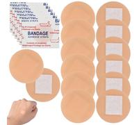 Toyvian 100Pcs Small Round Spot Plasters, 20mm Skin-Coloured Plasters | Washproof Breathable Plasters with Flexible Absorbent Pad, PE Film Design for Fingertip, Toes, Minor Cuts, Grazes & First Aid