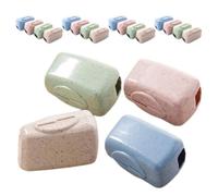 Toyvian 100pcs Toothbrush Caps for Travel and Camping, Ventilated Tooth Brush Cover Set with Smooth Surface Convenience, Flexible Wheat and Material Fits Most Manual Toothbrushes