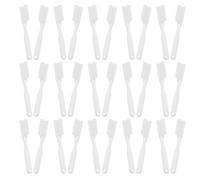 Toyvian 100Pcs White Prison Toothbrush with Thumbprint Handle, Mini Size Small Head Manual Soft Bristle Toothbrush for Travel, Hospital, and Institutional Use