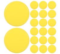 Toyvian 100pcs Yellow Plastic round Chips Security Poker Chip for Game Supplies and Math Teaching Aid, Practical and Not Easy to Deform, for Schools and Parties