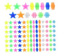 Toyvian 108Pcs Bike Wheel Beads Decor Durable Bicycle Decorations Easy Snap Installation Adorable Design for Bicycles Includes Stars and Glow the Dark Beads