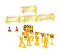 Toyvian 108pcs Traffic Sign Set for Educational Road Signs Playset with Traffic Lights Crosswalks and Roadblocks Miniature Street Signals for Learning and Role Play