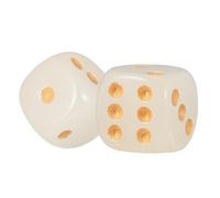 Toyvian 10PCS 16mm Round Corner Noctilucent Dice with Metallic Dots, Glow-in-the-Dark Party Dice for Bar and KTV Games, Smooth Rolling Game Accessories for Indoor and Outdoor Use
