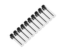 Toyvian 10pcs 1ml Mini Glass Perfume Sample Bottles Spray Cap, Empty Essential Oil Sampler Vials for Travel Use, Portable Aromatherapy Liquid Containers