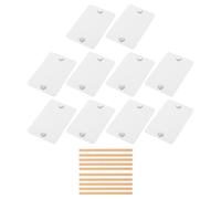 Toyvian 10pcs Acrylic Basket Labels with Removable Cable Ties and Nails, Writable Dry Erase Tags for Wicker and Woven Baskets, Pantry Storage Organization, Multi-Purpose Storage Marking