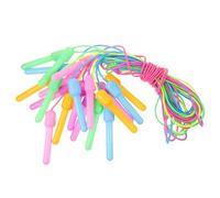 Toyvian 10pcs Adjustable Skip Rope for Fast Plastic Handle Jump Rope Fitness Equipment for Training Active Play Random Color Random Color