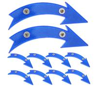 Toyvian 10pcs Arrow-shaped Bike Reflectors for Front and Rear Wheels Bright Night Riding Safety Lights Fit for Road and Mountain Cycling Plastic Warning Accessories