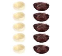 Toyvian 10Pcs Artificial Bird Nests Mini Simulated Round Garden Nests with Bamboo Sticks and Brown Straw for Birdcage Accessories and Craft Decoration