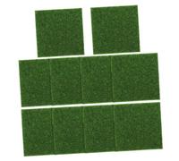 Toyvian 10pcs Artificial Wall Moss Faux Greenery Mats for Indoor Outdoor Decor Flexible Simulated Moss Turf for Craft Projects Fairy Gardens and Seasonal Displays