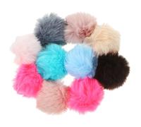 Toyvian 10PCS Assorted Color Cat Lightweight Fluffy Balls for Kittens for Play and Exercise for Crafts and Decorations Random Color
