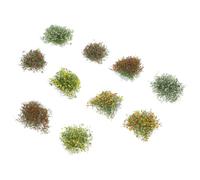 Toyvian 10pcs Assorted Color Mini Flower Clusters for Diy Model Scenery, Plastic and Nylon Grass Velvet, Ideal for Railway Layouts, Micro Landscapes, and Fairy Gardens Flower Model Miniature Ornament