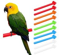 Toyvian 10pcs Bird Cage Perches Set for Parakeets and Large Parrots, Sturdy Paw Grinding Stands for Nail Trimming, Suitable for Bird Play Stands and Cage Accessories