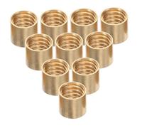 Toyvian 10Pcs Brass Billiard Replacement Cue Ferrules Portable Snooker Pool Cue Tips Durable Smooth Texture Compatible with Standard Pool Tables
