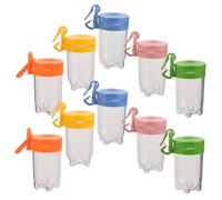 Toyvian 10pcs Bug Jars Insect Observation Box Collector with Hanging Loop for Safe Specimen Collection Lightweight Portable Plastic Insect Display Containers for Nature Exploration and