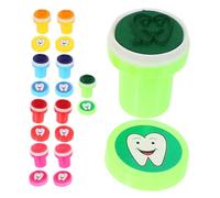 Toyvian 10pcs Cartoon Teeth Stamp Kit Lightweight Plastic Stamps for Classroom Rewards Party Favors Educational Motivational