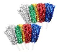 Toyvian 10pcs Cheer Pom Poms Lightweight Prop Small Pe Material No Strange Smell Convenient to Use Assorted Color for Sports Competition Cheering Sports Events