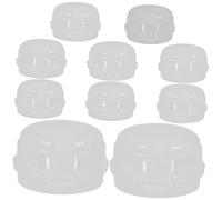 Toyvian 10pcs Child-Proof Stove Knob Covers for Gas Stove and Grill Knobs, Easy to Install Plastic Protective Covers, Reusable Safety Locks for Babies and Persons with Reduced Mobility